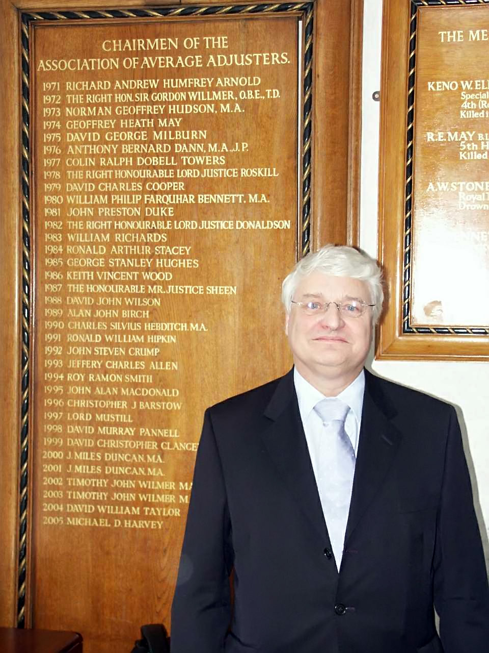 Tim Madge past Chairman of Association of Average Adjusters